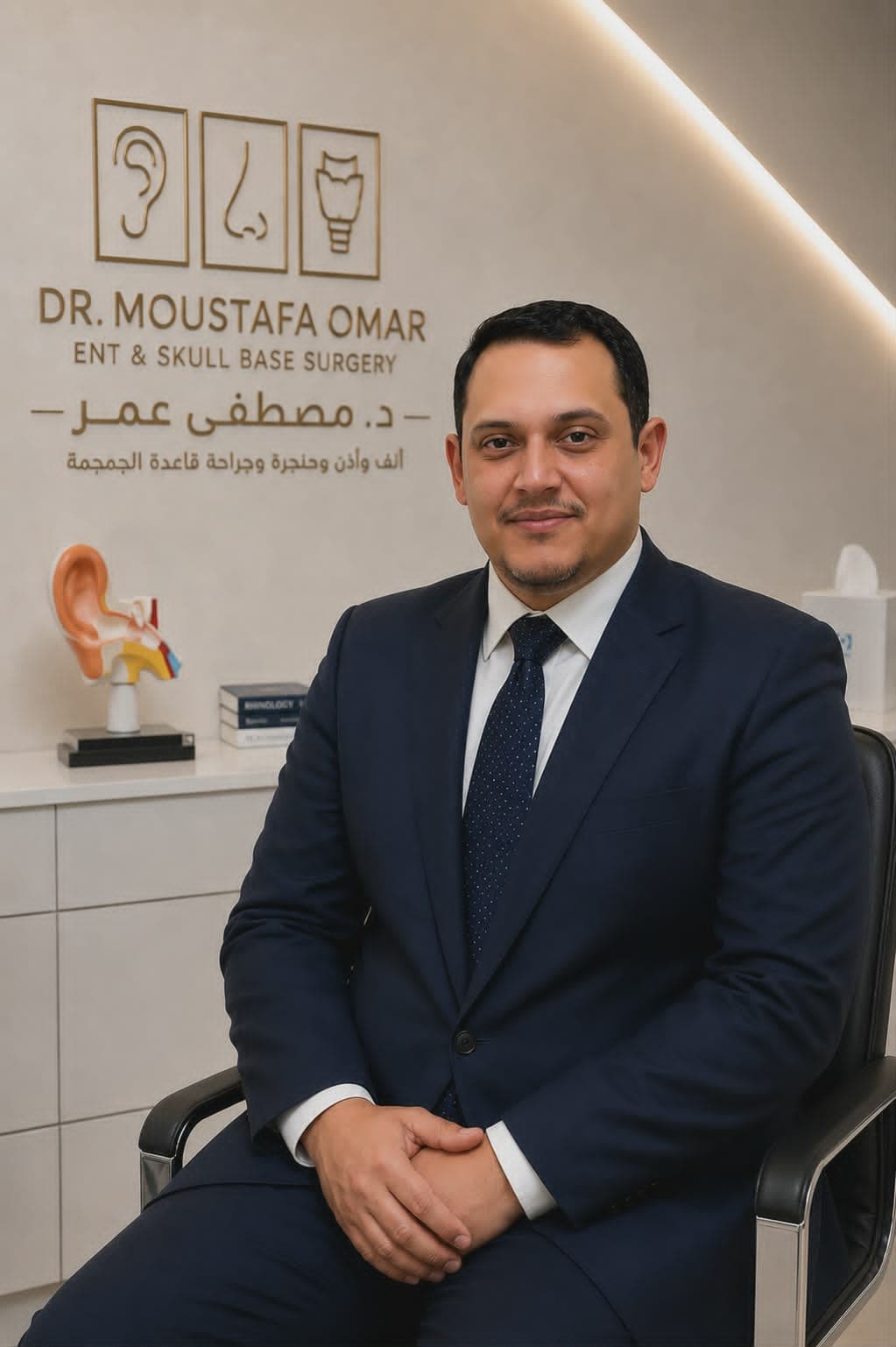 الدكتور مصطفى عمر — استشاري الأنف والأذن والحنجرة وجراحة قاعدة الجمجمة